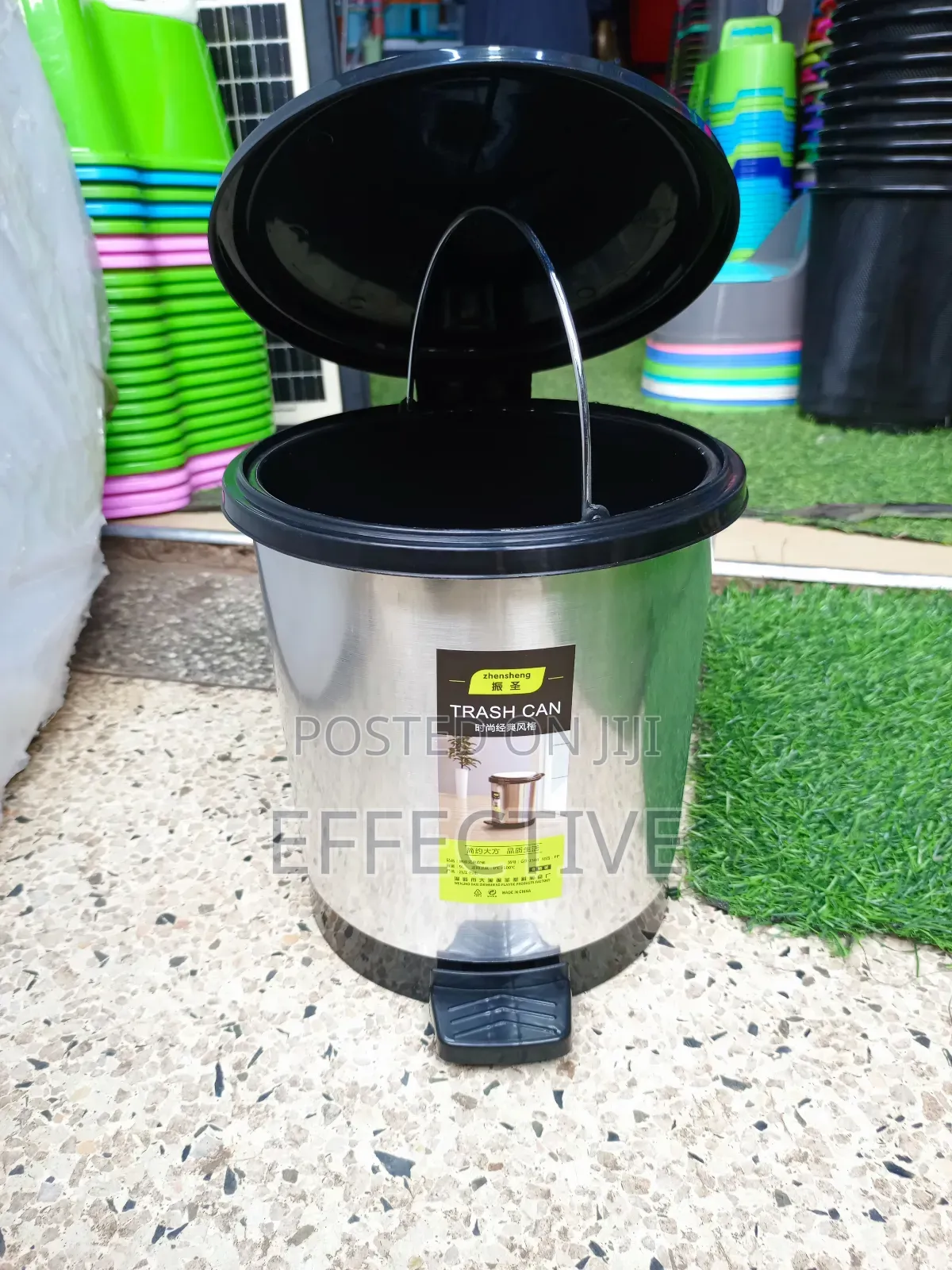 Zhensheng Brand Pedal-Operated Trash Can. 9l