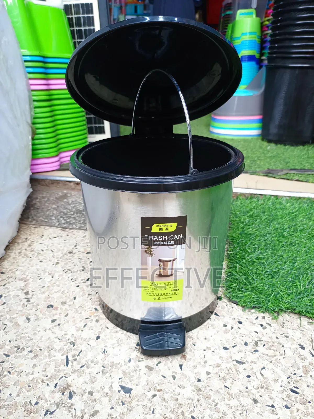 Zhensheng Brand Pedal-Operated Trash Can. 9l