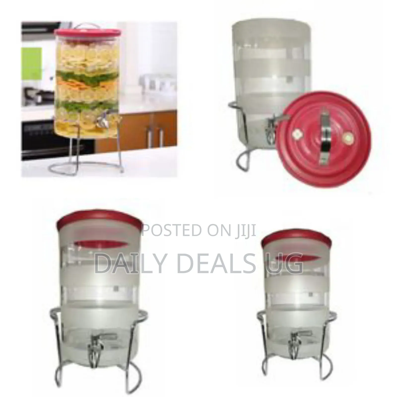 7.5litre Glass Water Jug, Juice Dispenser Can With Stand-Colorless