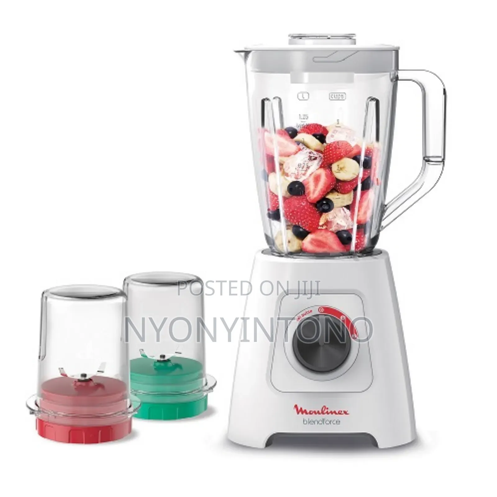 Moulinex 3-in-1 600w Blender With 2 Attachments Lm423127
