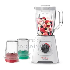 Moulinex 3-in-1 600w Blender With 2 Attachments Lm423127