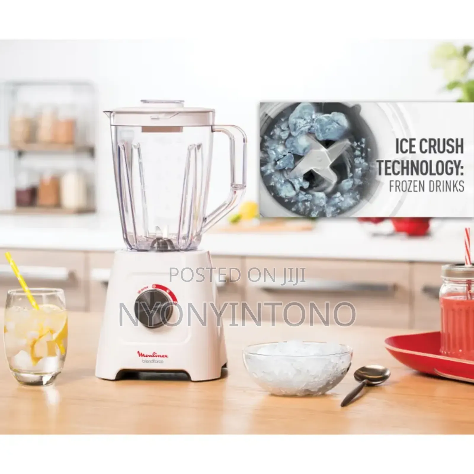 Moulinex 3-in-1 600w Blender With 2 Attachments Lm423127