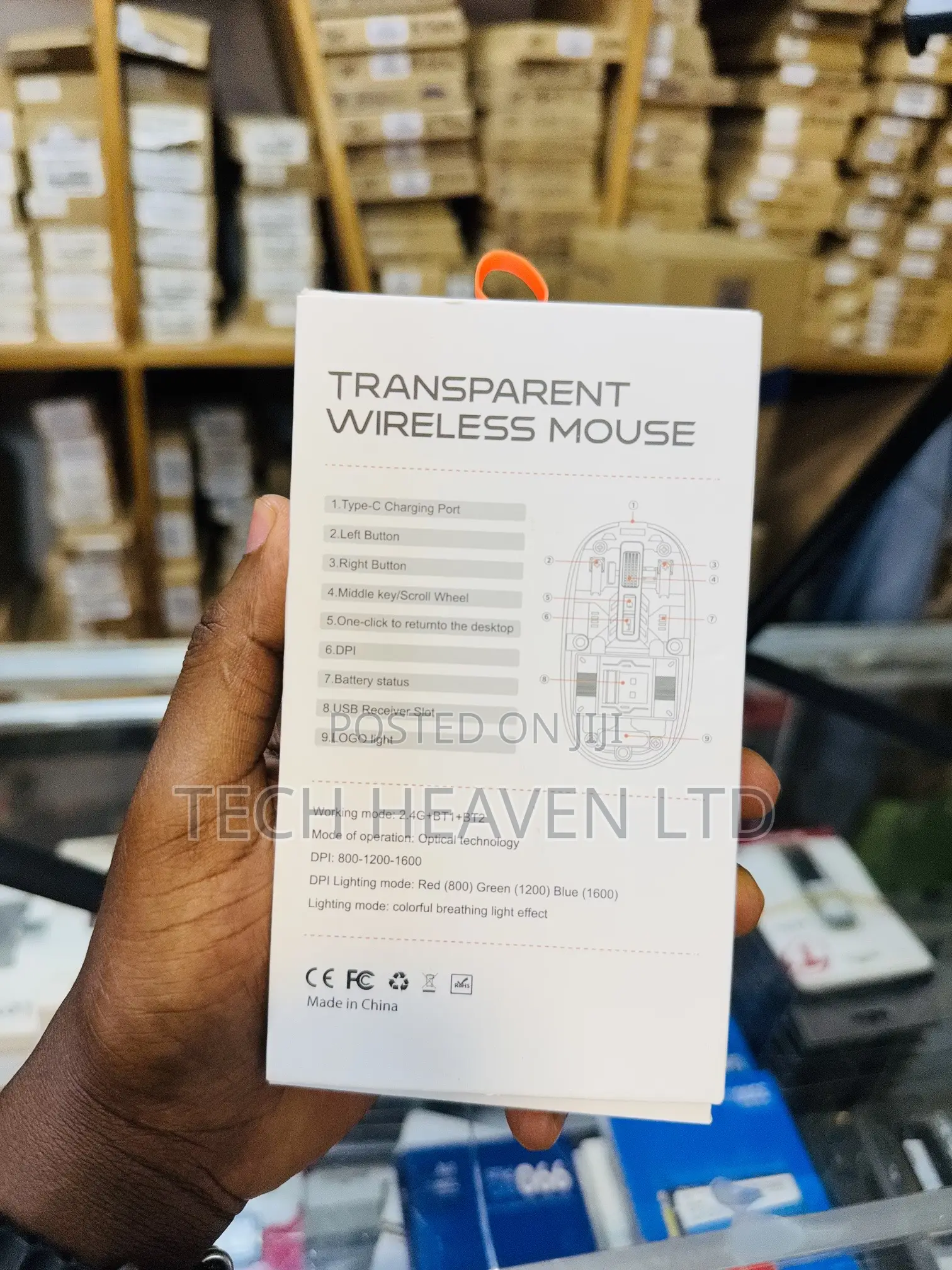 Rechargeable Wireless Mouse With Bluetooth And 2.4ghz