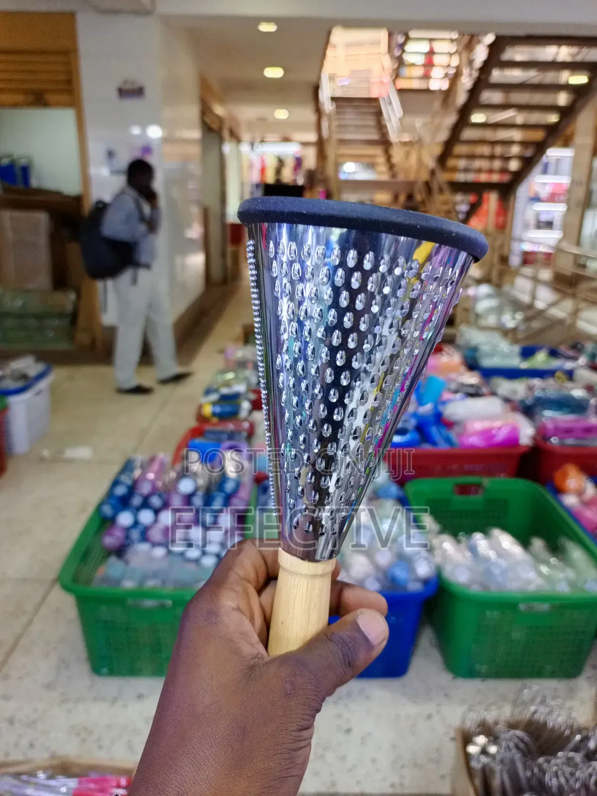 Conical Grater With a Wooden Handle.