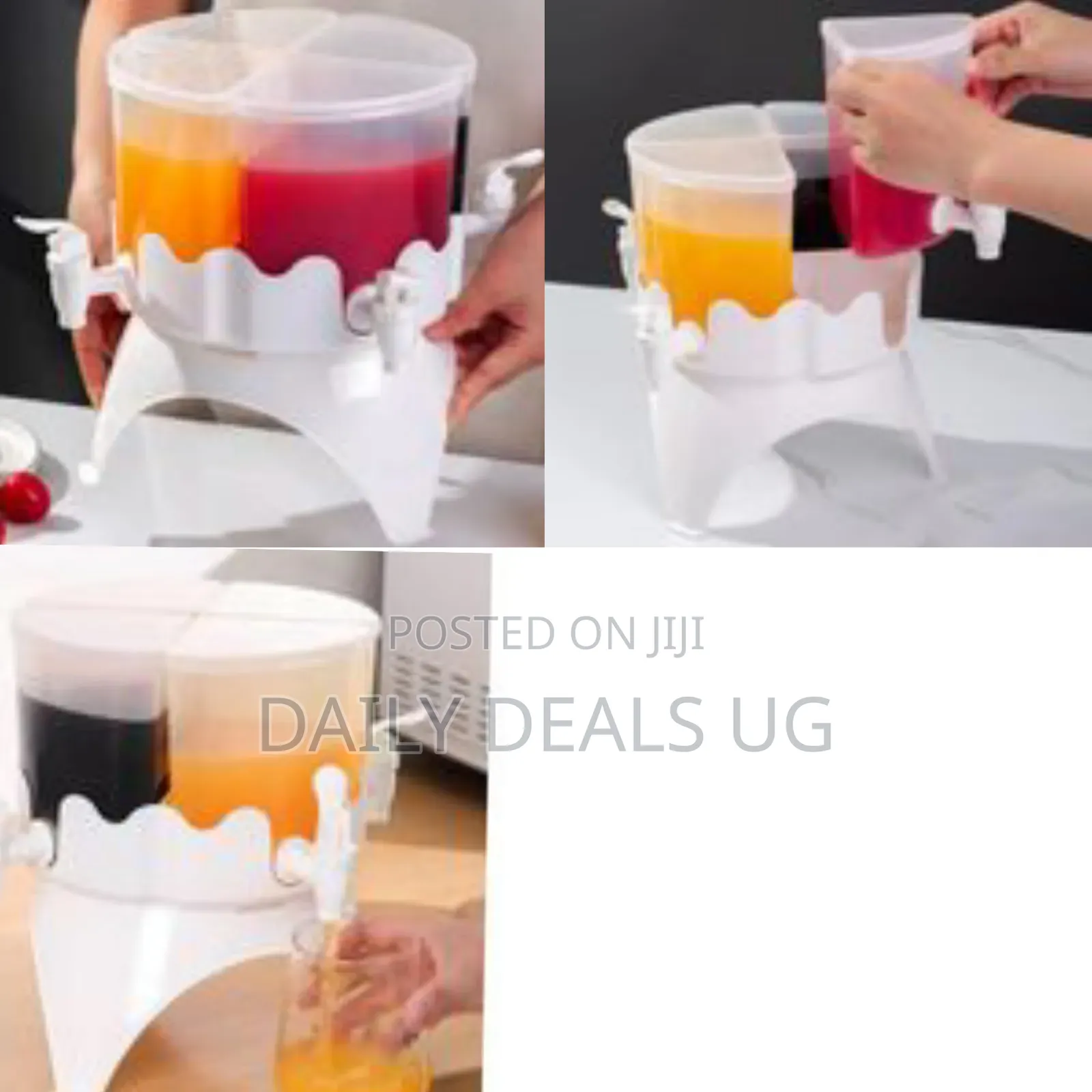 Drink Dispenser With Spigot and Lid 360° Rotatable Juice Jug Dispenser
