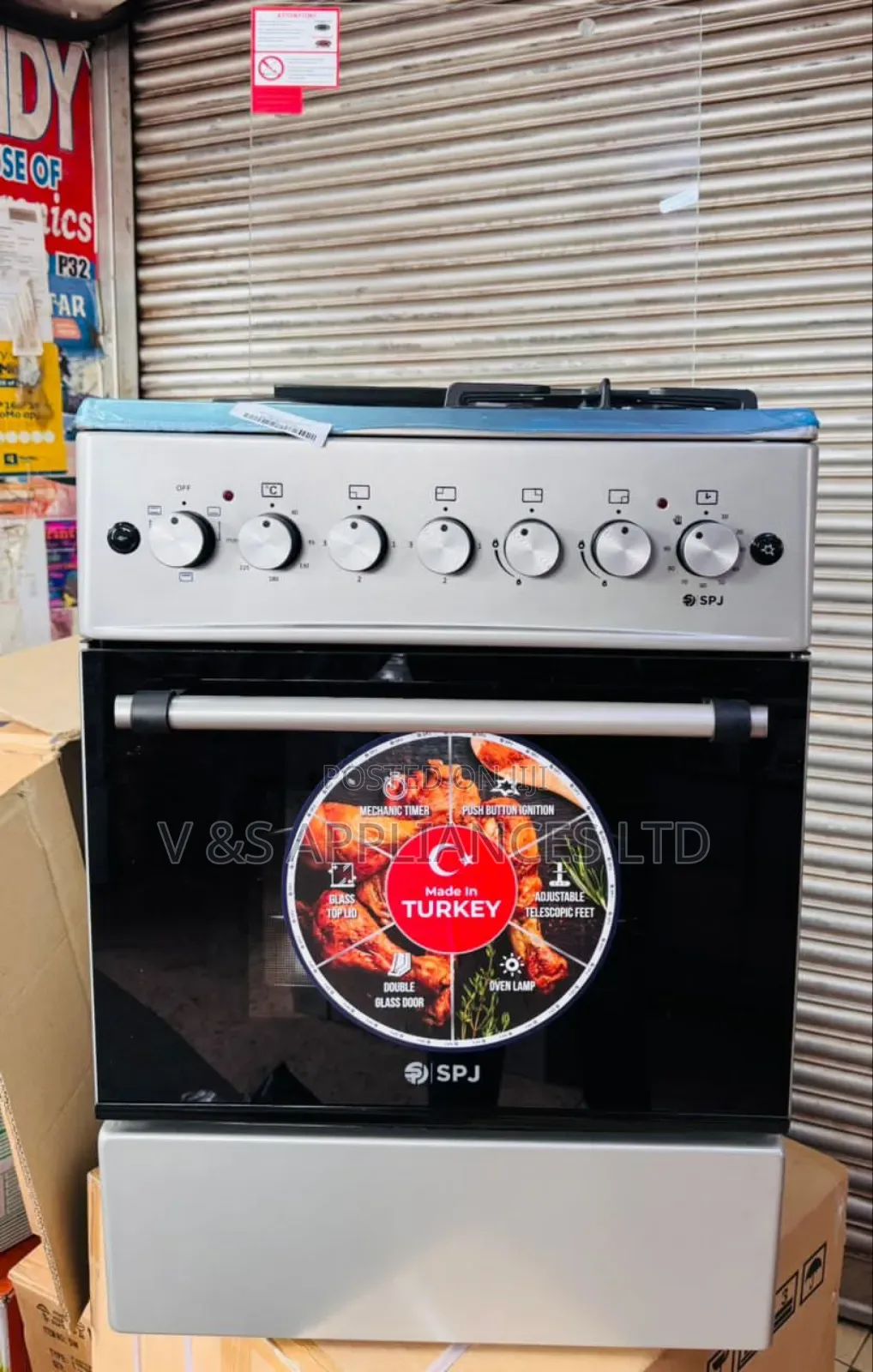 SPJ Gas Cooker Stainless 60by60 2+2
