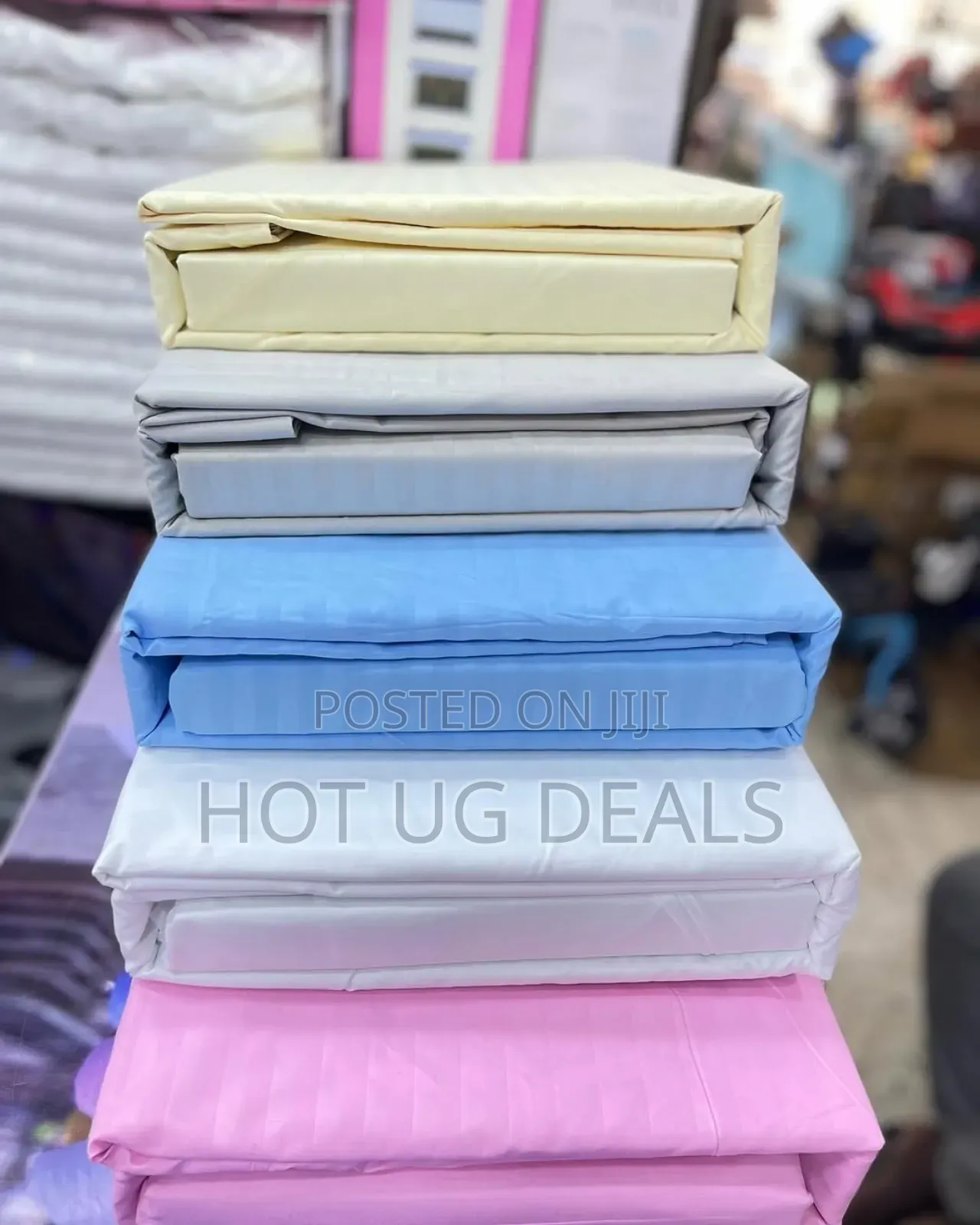 6pcs 5x6 King Size Stripped Bedsheets With 4 Pillowcases 2 Bedsheets