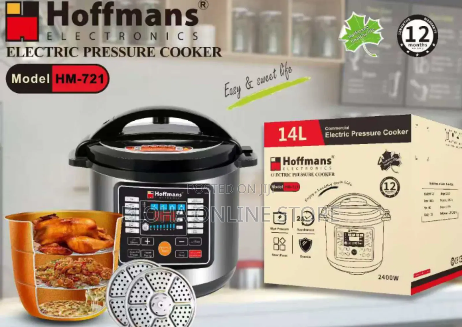 14litres Hoffmans Digital Electric Pressure Cooker