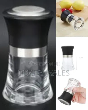 Acrylic Seasoning Jar,Stainless Steel Salt Shaker Pepper Pot Bottle