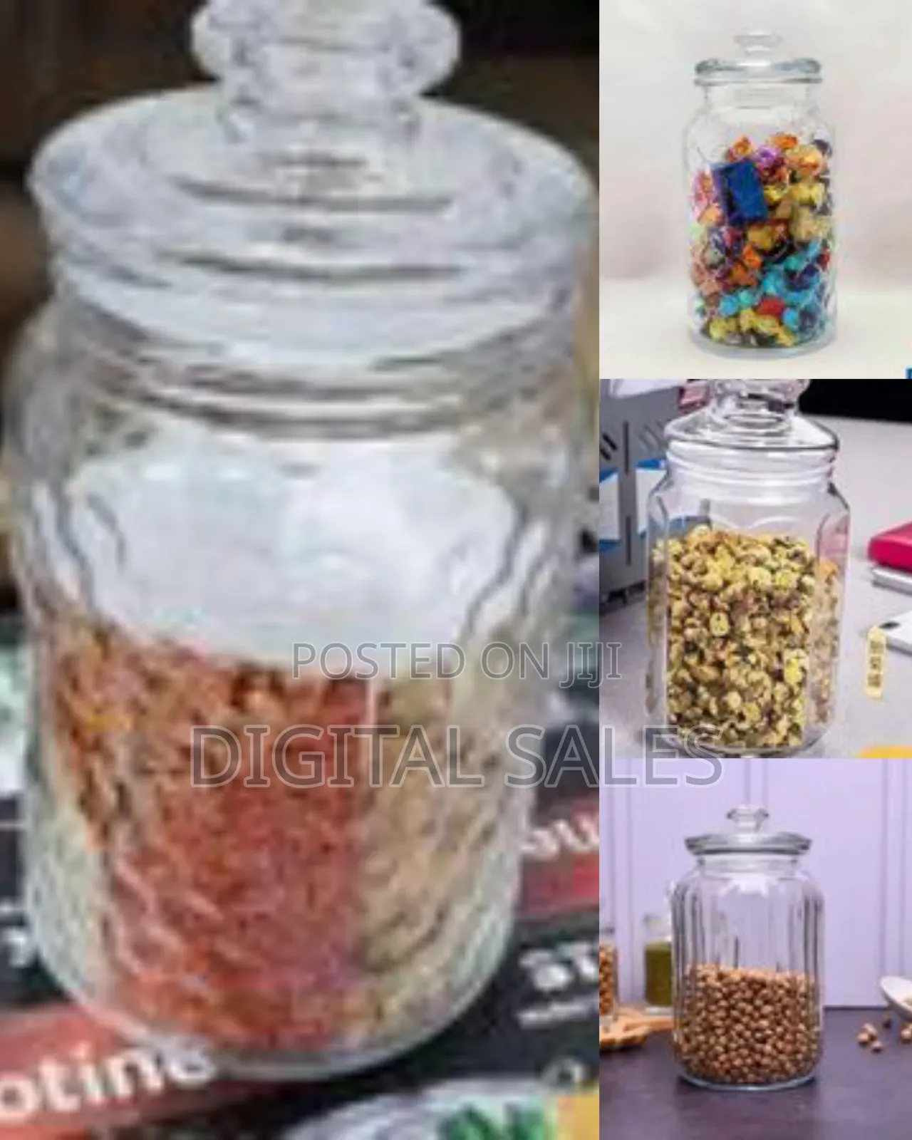1500 Ml Kitchen Clear Glass Food Storage Pop Jars With Airtight