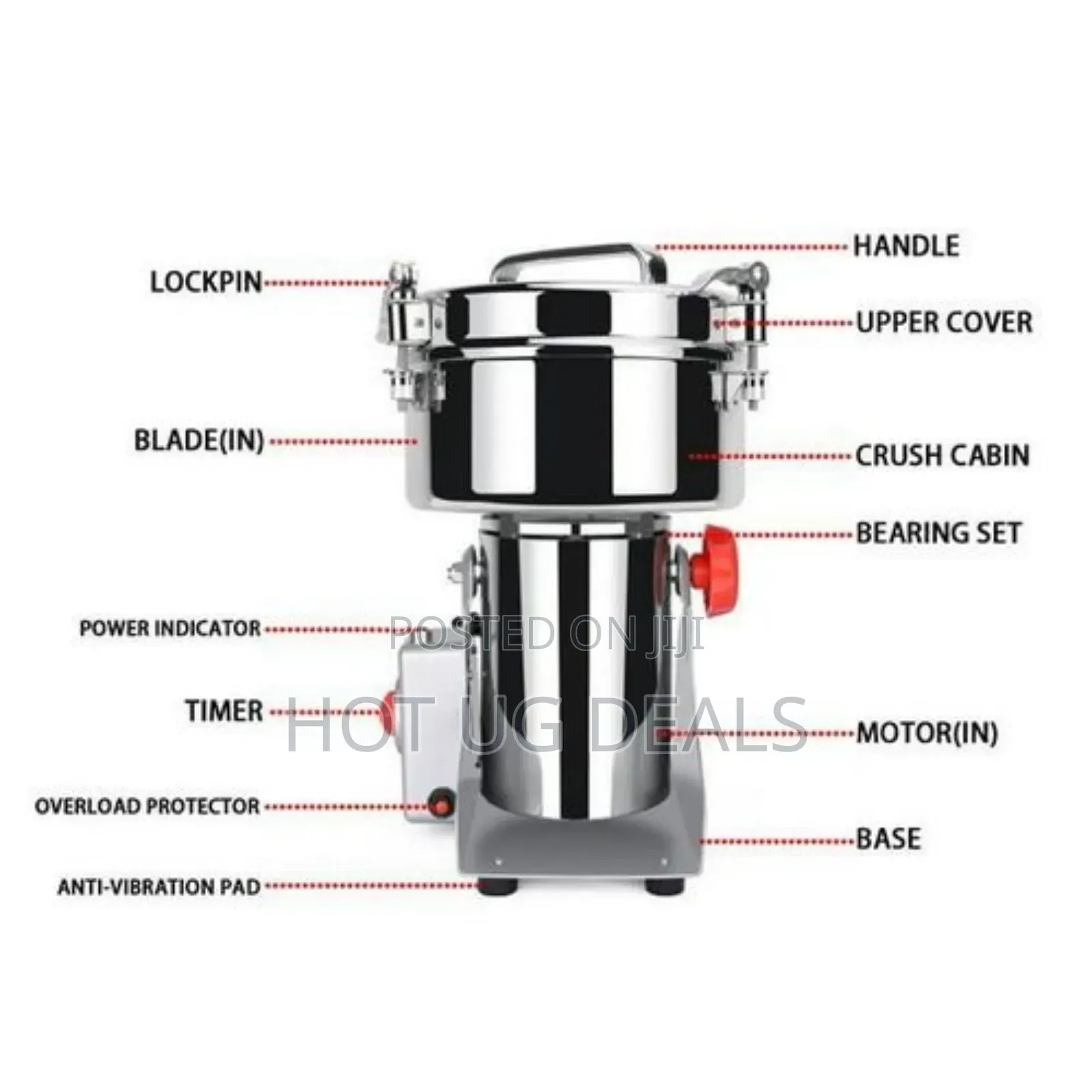 Silver Crest 1000g Electric Dry Powder Food Grinder Machine