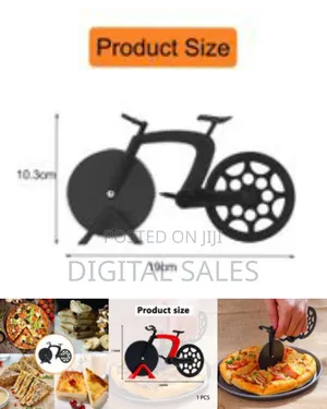 Bicycle Pizza Cutter, Stainless Steel Wheel With Food Grade Non