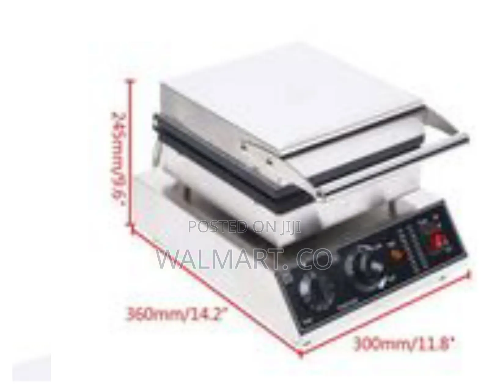 Commercial 2 PCS Non Stick Square Shaped 1500w Electric Waffle Maker