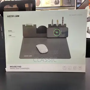 Green Lion Mouse Pad Wireless Charger