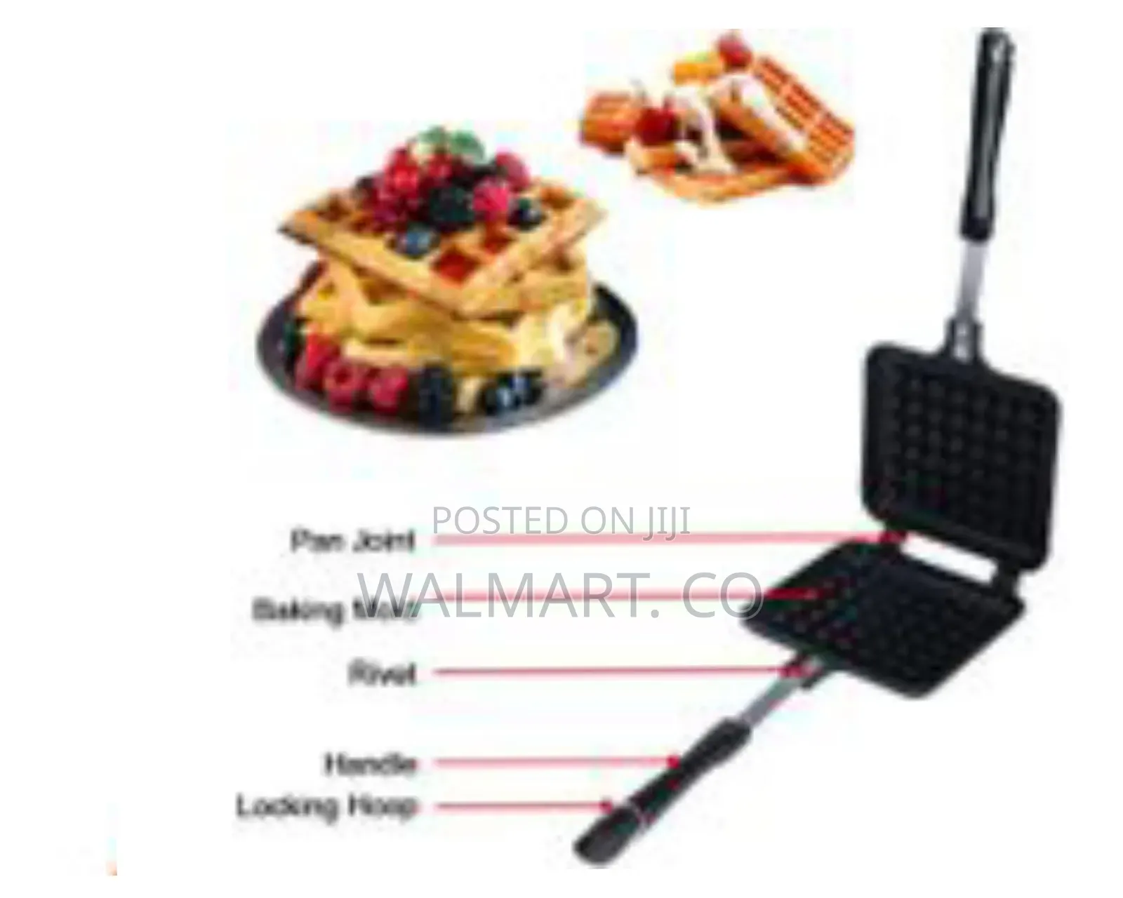 Non Stick Waffle Maker Waffle Iron Fit for Sandwich Toaster-Black