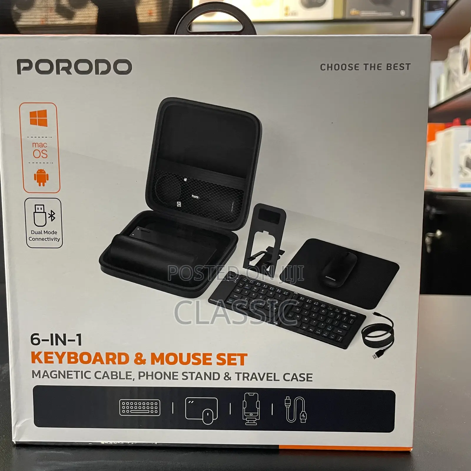 Porodo 6-in-1 Keyboard Mouse Set