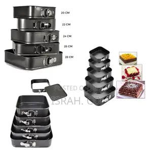 5pc Non Stick Spring Form Cake Mould Pan Baking Bake
