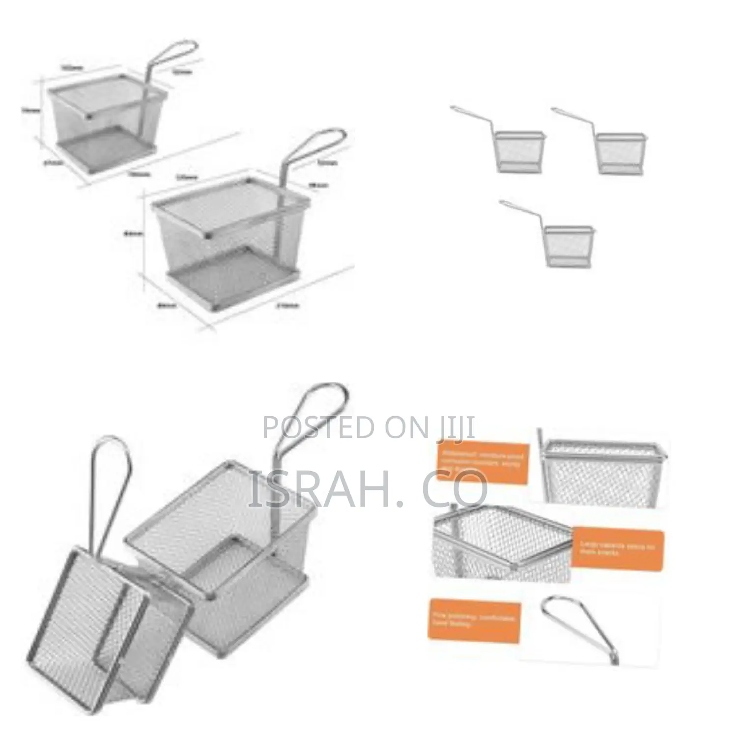 Stainless Steel Fryer Serving Food Presentation Basket