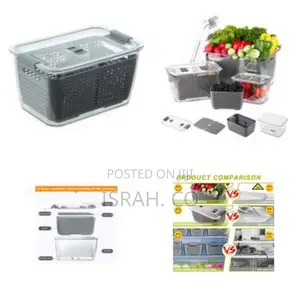 Food Storage Containers Drain Basket Fridge Storage Boxes