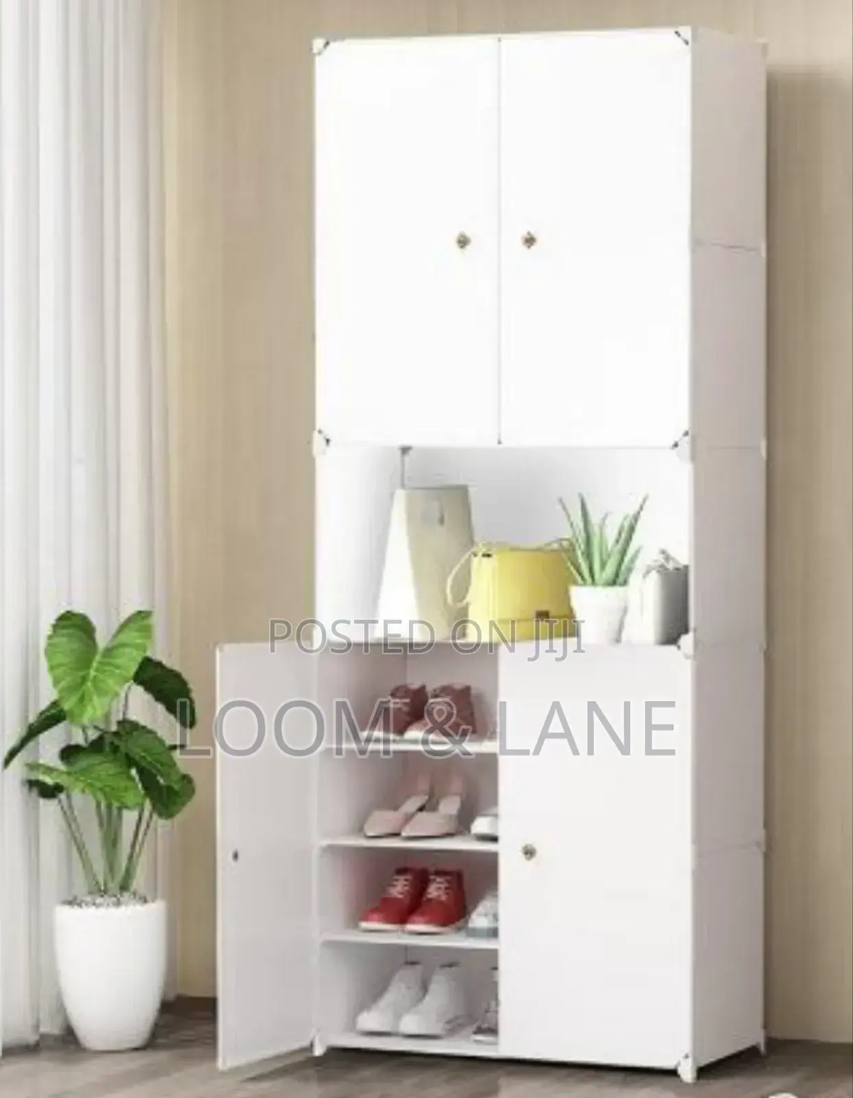 Modular Plastic Wardrobe and Shoe Cabinet