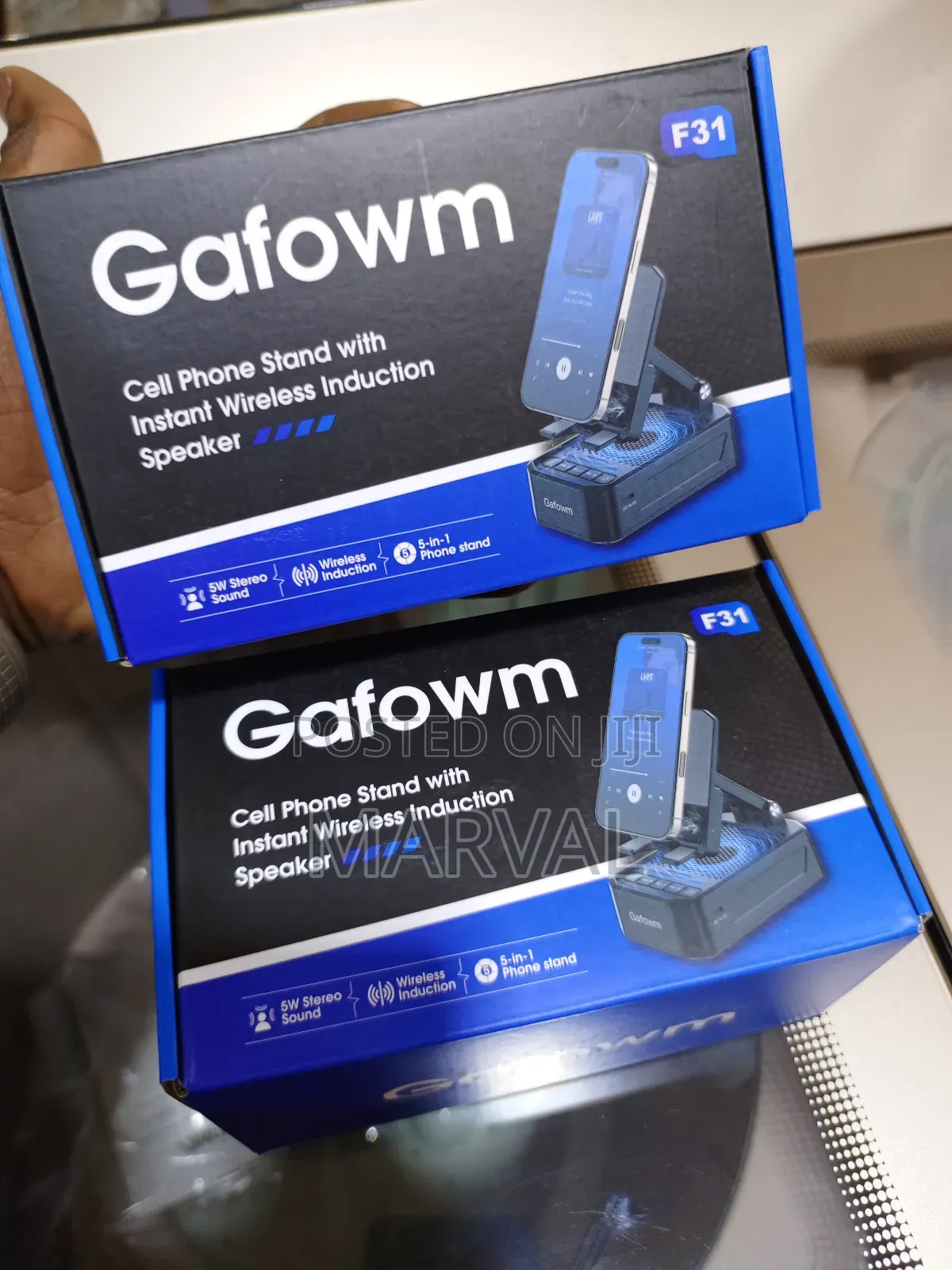 5-in-1 Phone Stand With Wireless Induction Speaker and Power Bank