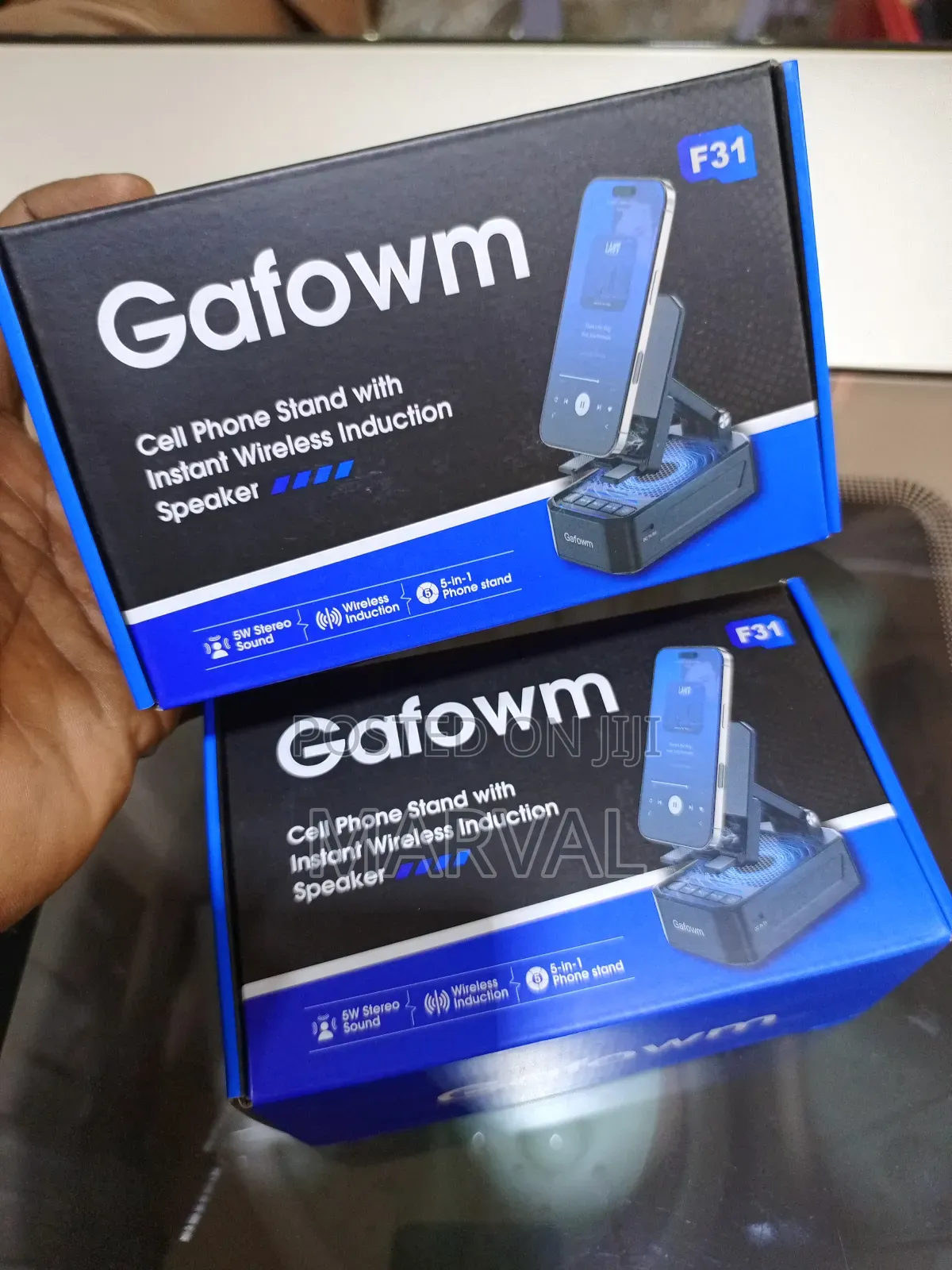 5-in-1 Phone Stand With Wireless Induction Speaker and Power Bank