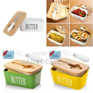 Porcelain Sealing Butter Dish Sealing With Lid and Knife (500ml)