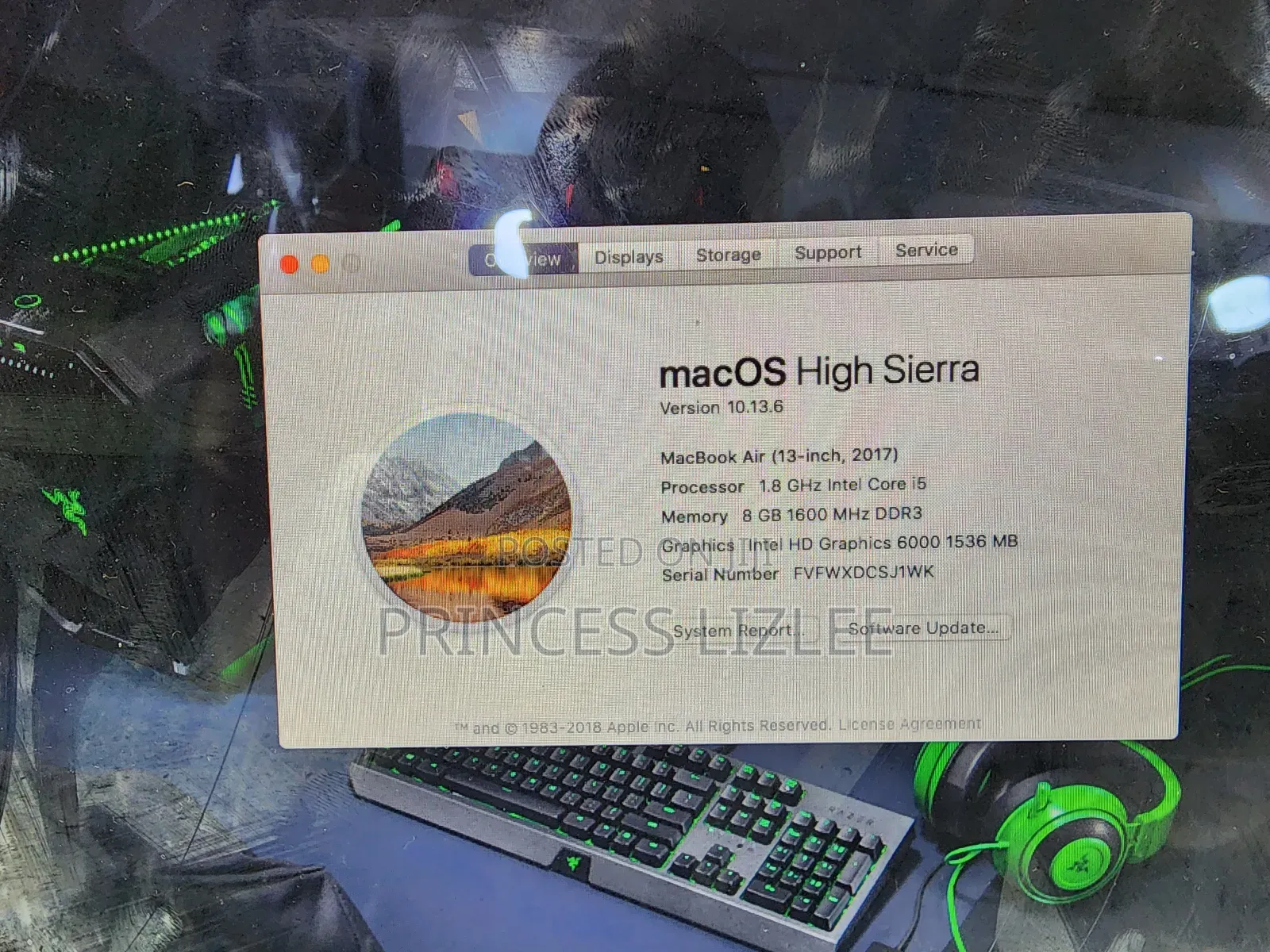 Laptop Apple MacBook Air 2017 8GB Intel Core I5 SSD 128GB