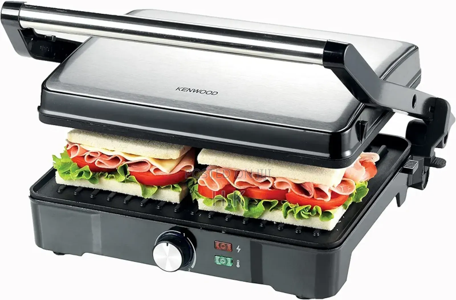 Kenwood Contact Grill,2000w, Adjustable Grill Positions, Silver