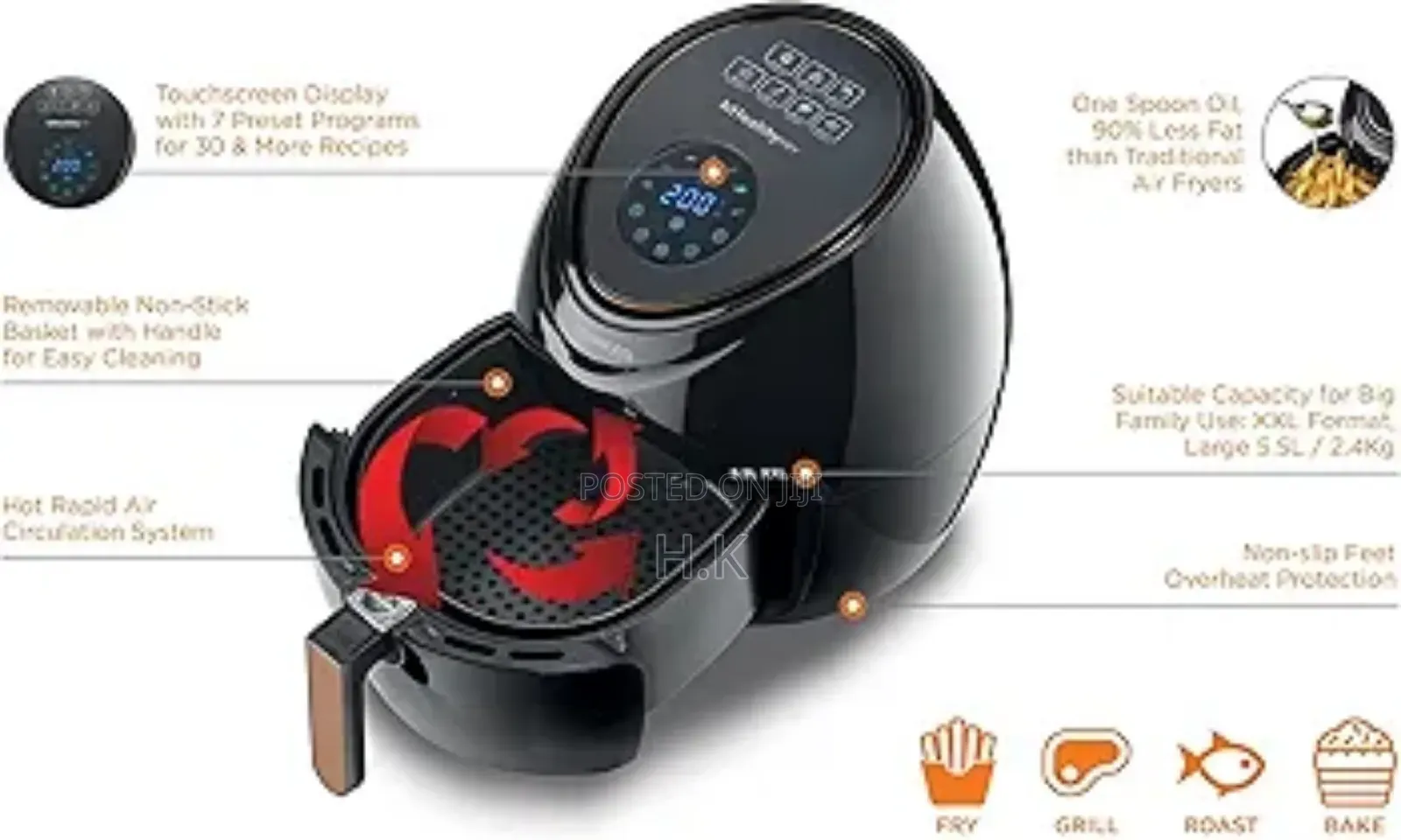 Kenwood Khealthyfry Digital Air Fryer XXL 5.5l