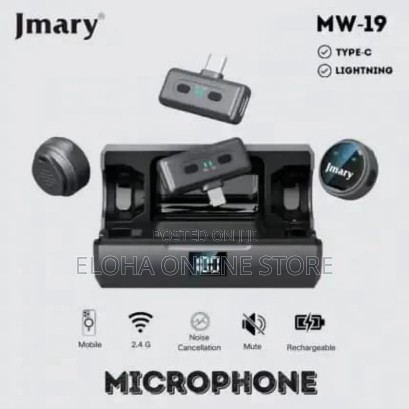 Jmary Mw-19 Dual Wireless Microphone for Type-C Lightning iPhone