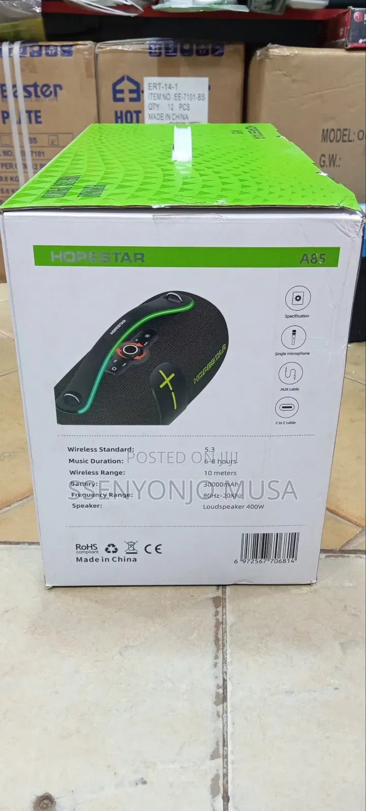 Hopestar A85 Outdoor Party Speaker | 400w Powerful Bass Portable Bt