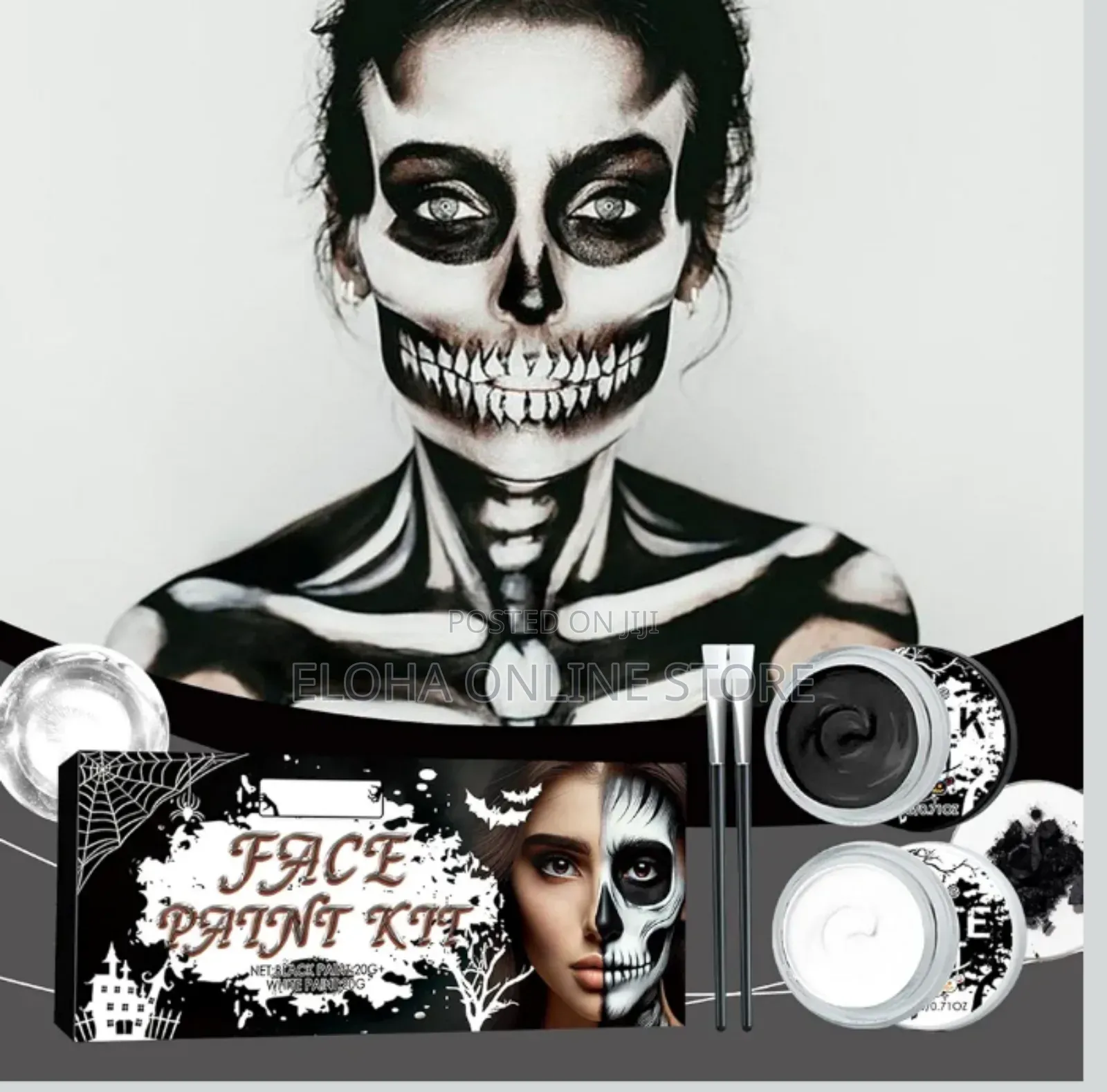 Face Paint, Black White Grey