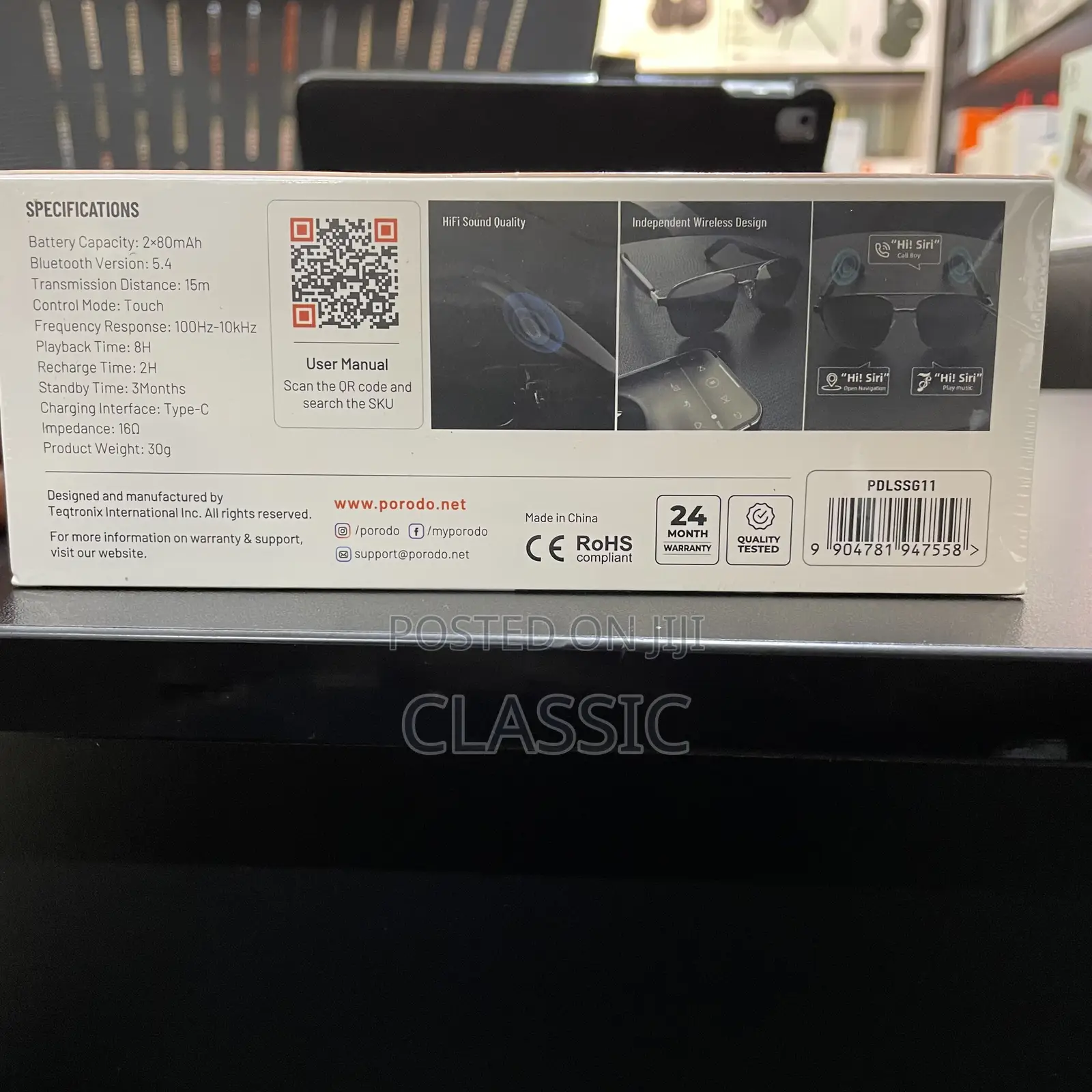 Porodo Lifestyle Vista Smart Audio Glasses