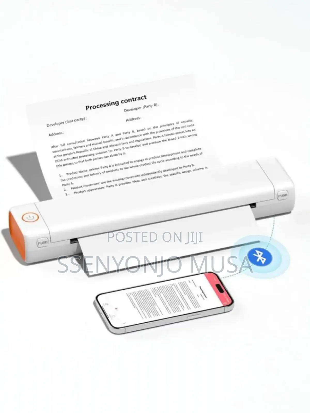 A4 Portable Thermal Printer | Inkless Bt Wireless Travel Printer