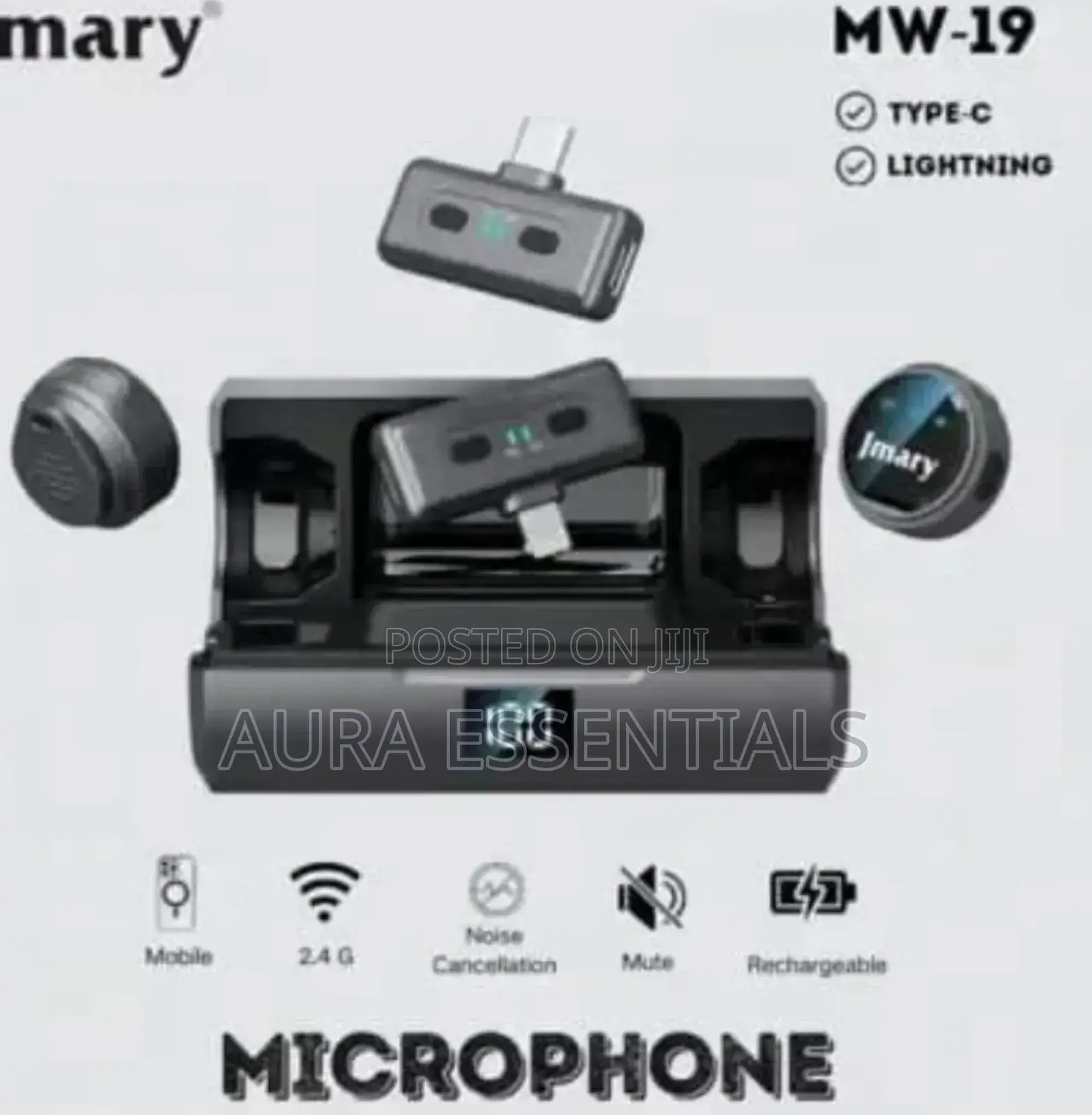 Jmary Mw-19 Dual Wireless Microphone For Type-c & Lightning iPhone