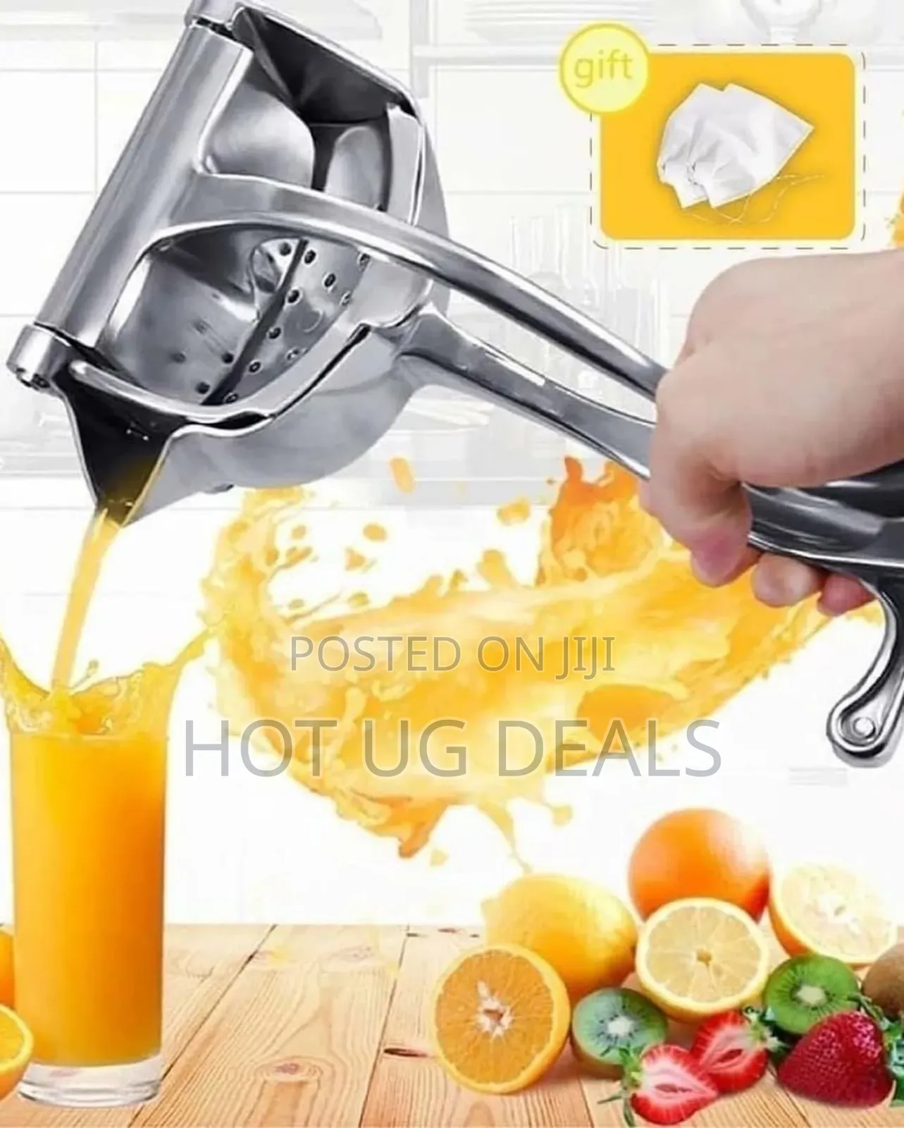 Stainless Steel Manual Fruit Press Squeezer Juicer Extractor-silver