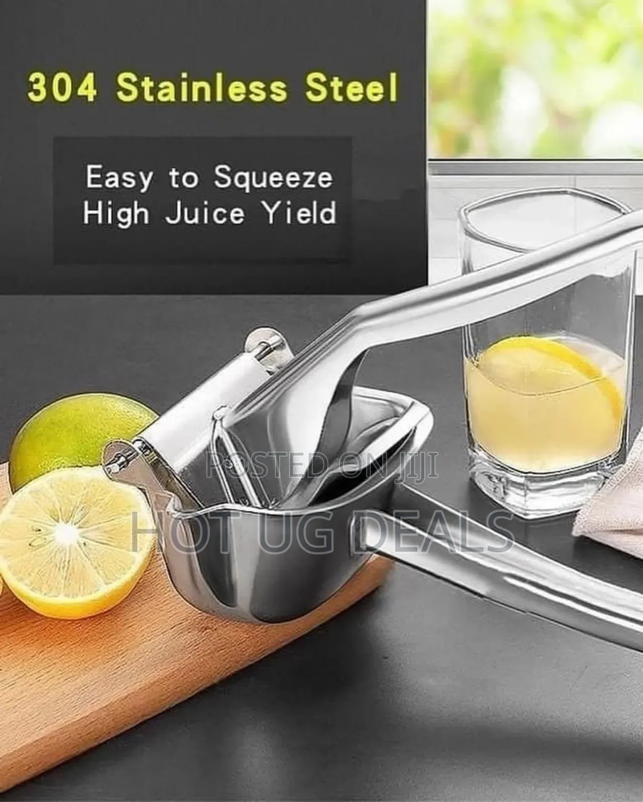 Stainless Steel Manual Fruit Press Squeezer Juicer Extractor-silver