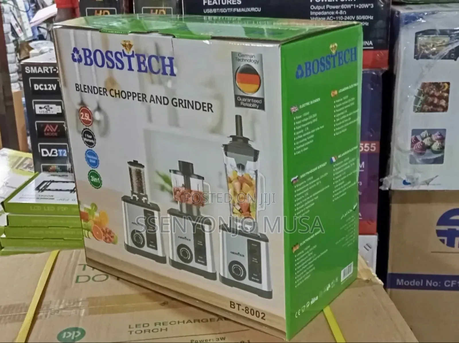 Bosstech 3-in-1 Commercial Electric Blender | 1500w High-Speed.