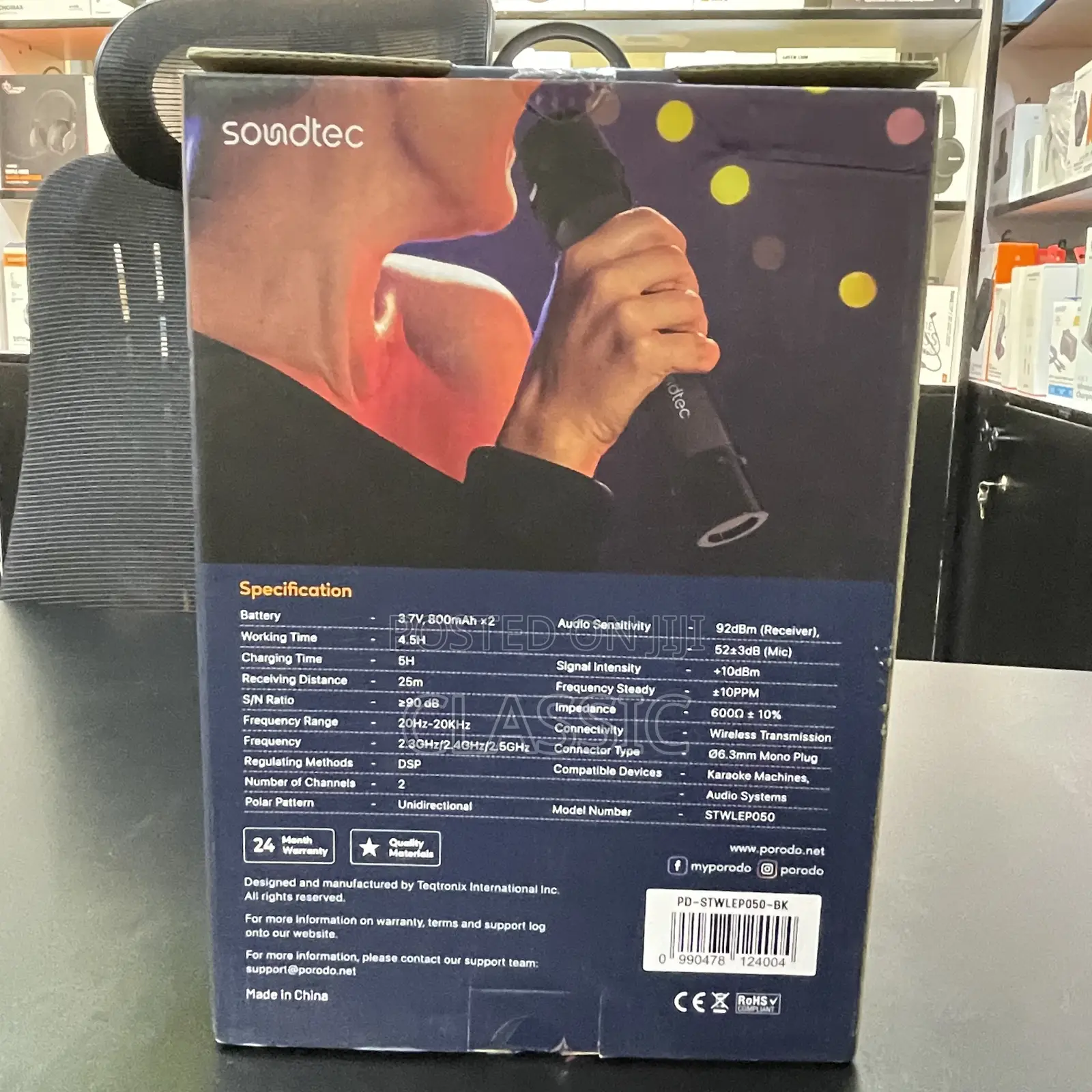 Porodo Soundtec Duo Mic Aluminum Wireless Microphone