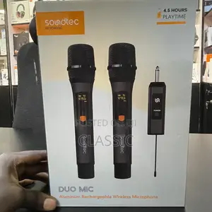Porodo Soundtec Duo Mic Aluminum Wireless Microphone