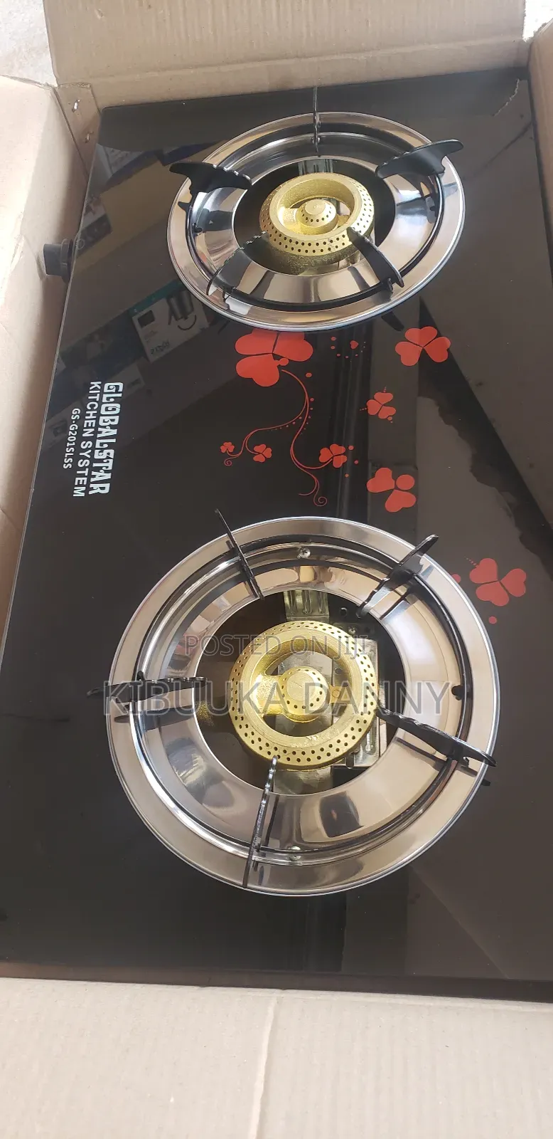 Gas Burner Stove Global Star Double Glass