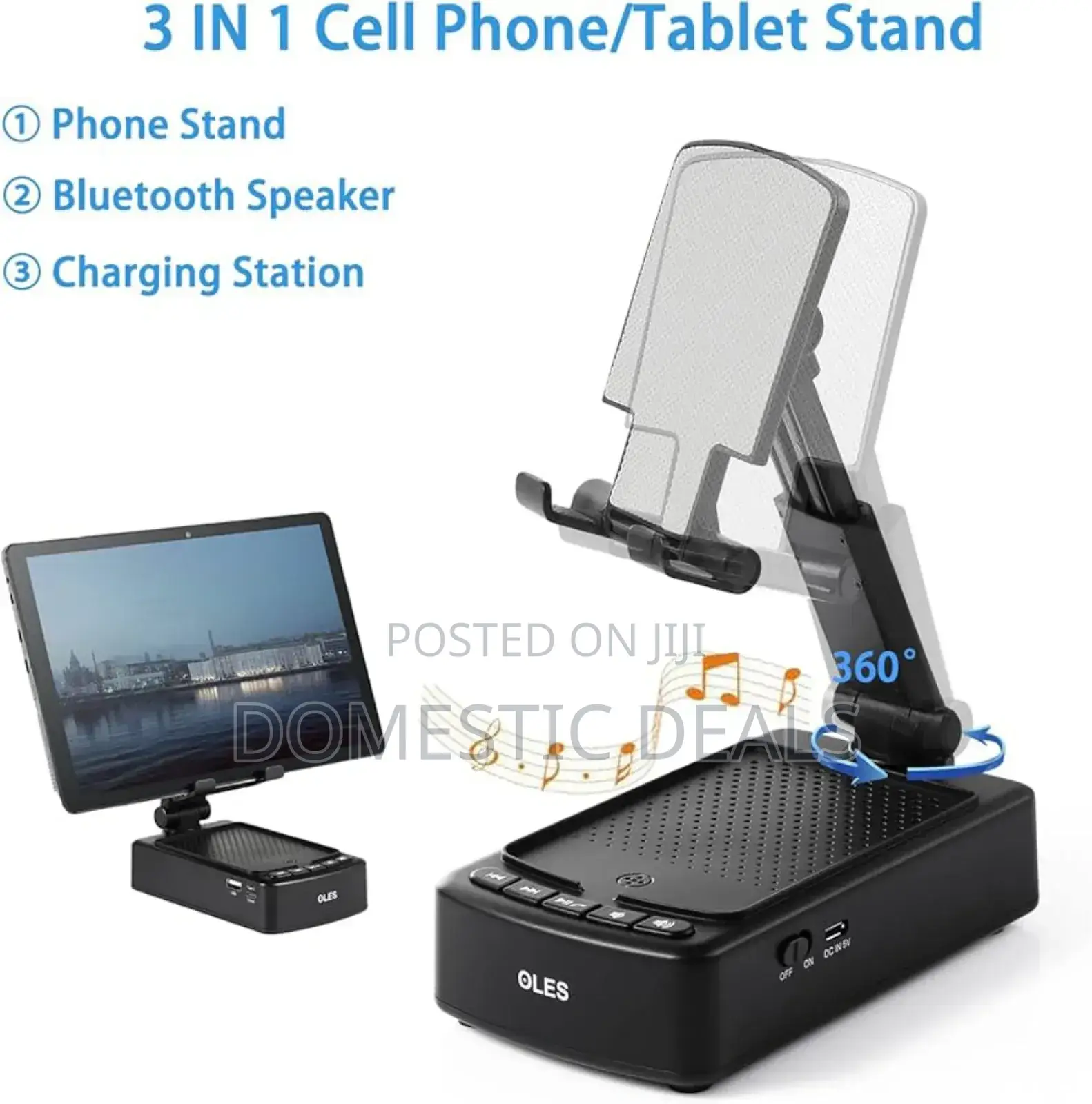 2in1 Phone Stand With Bluetooth Speaker