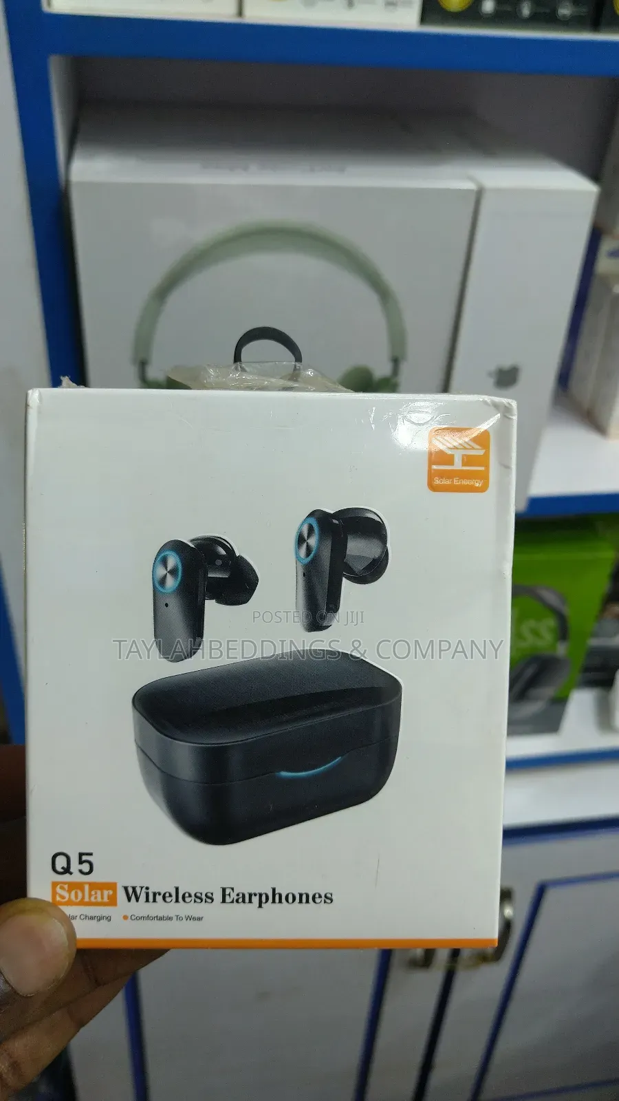 Q5 Solar Noise Cancelling TWS Earphones Headphones Solar Powered
