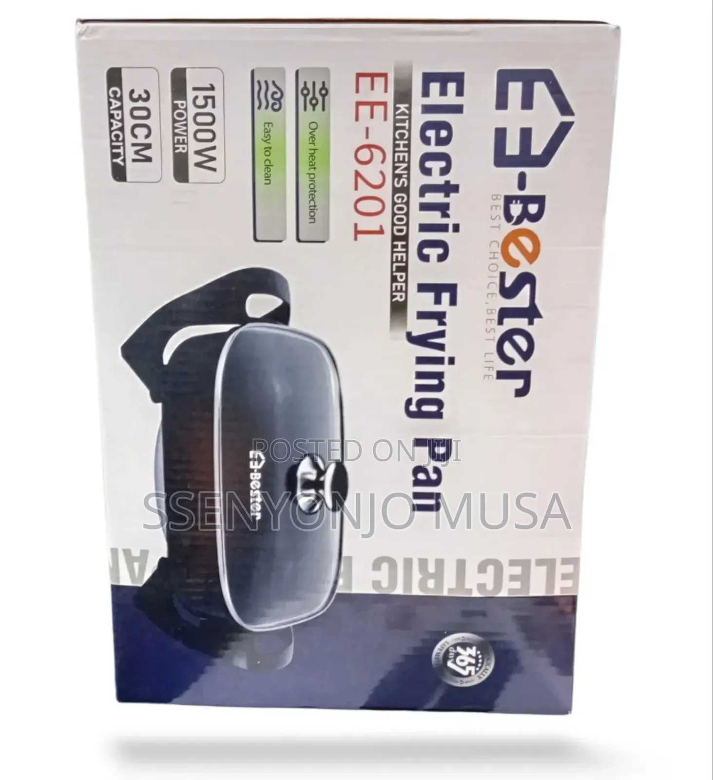 E-Bester Ee-6201 Electric Frying Pan | 1500w Non-Stick 30cm Multi-