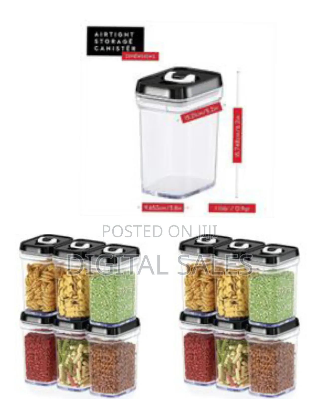 Airtight Food Storage Containers With Lids – 6 Piece Set Air Tight