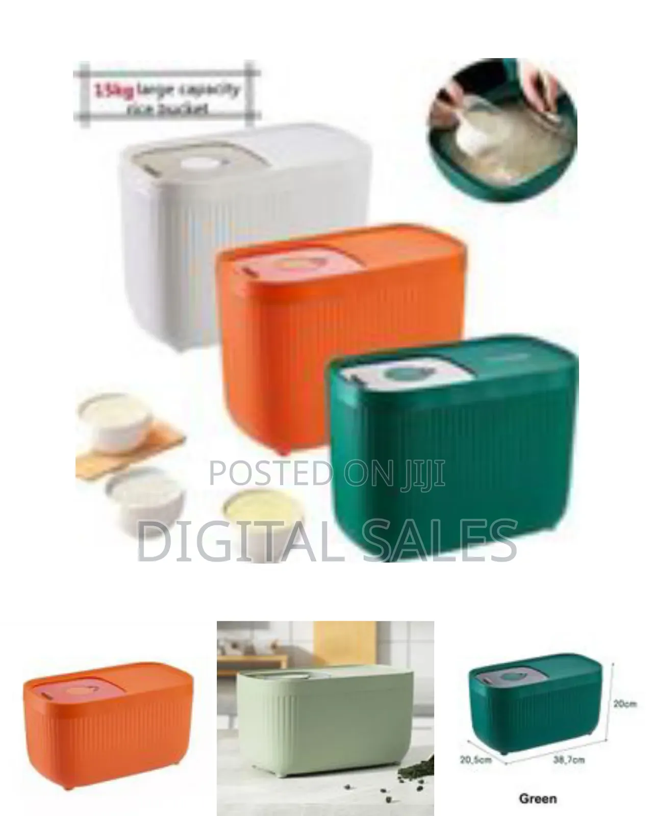 10 Litres Kitchen Household Rice Bucket Insect and Moisture Proof