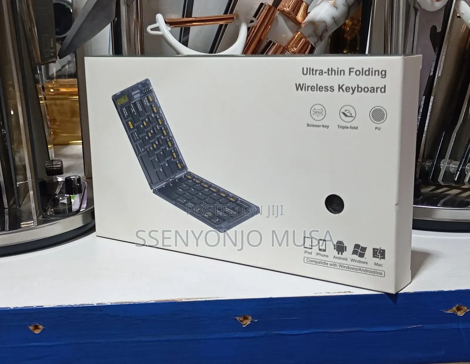 Foldable Wireless Keyboard Mouse Combo | Transparent Bt Typepad