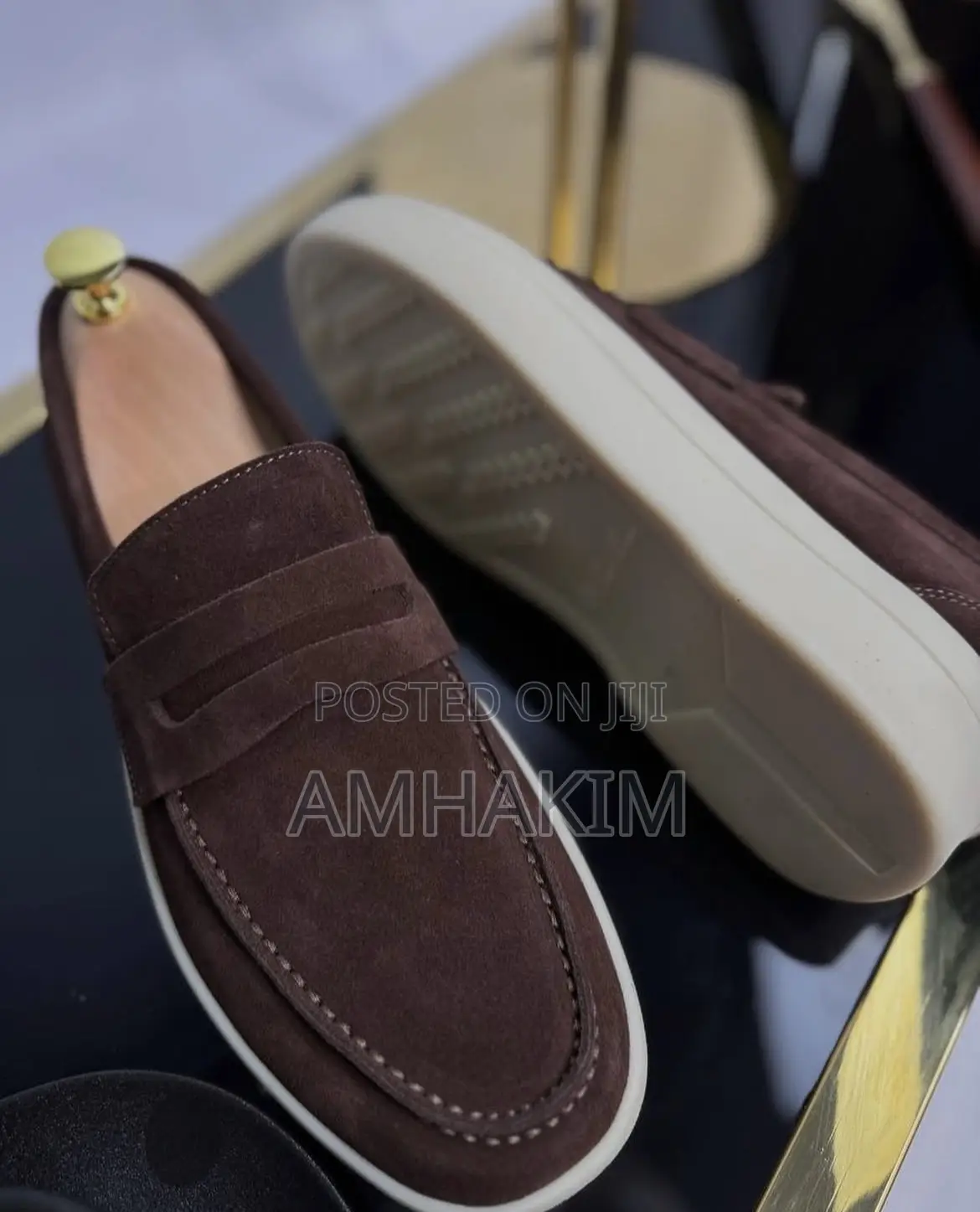 Classic Men Suede Lara Piana Loafers In Stock