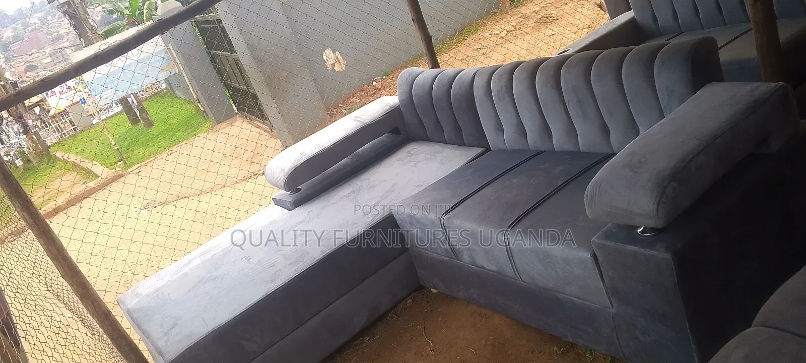 Corner Sofa Bed in Gray Color